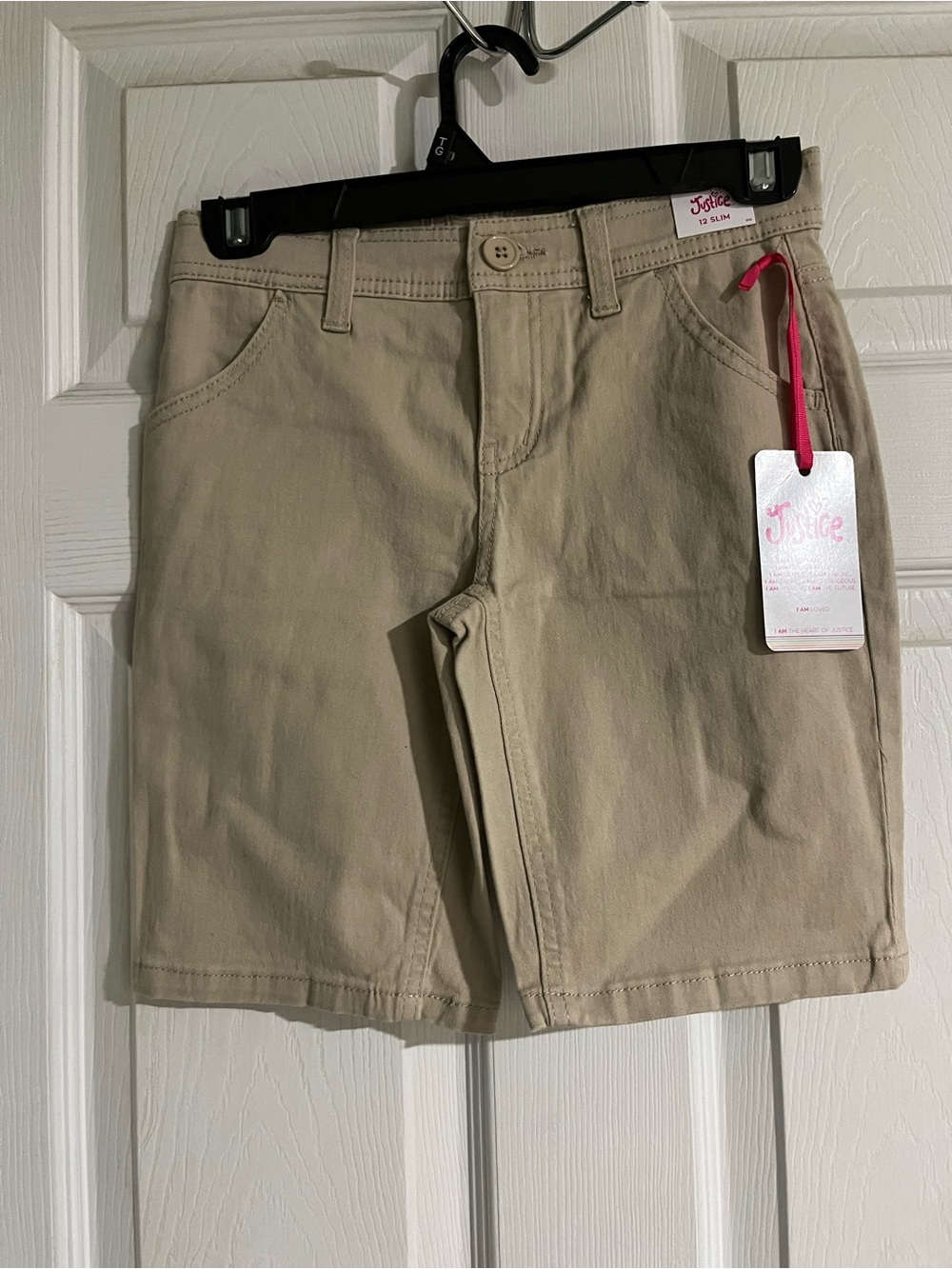 Justice Girls Khaki Tan Bermuda Shorts